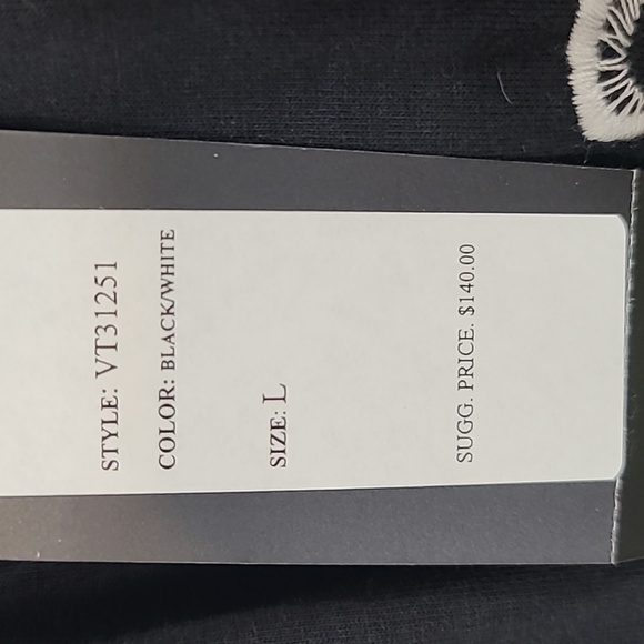 *NWT* VERTIGO Black w/White Embroidery Sleeveless Dress, size Large (runs small) - Picture 4 of 7